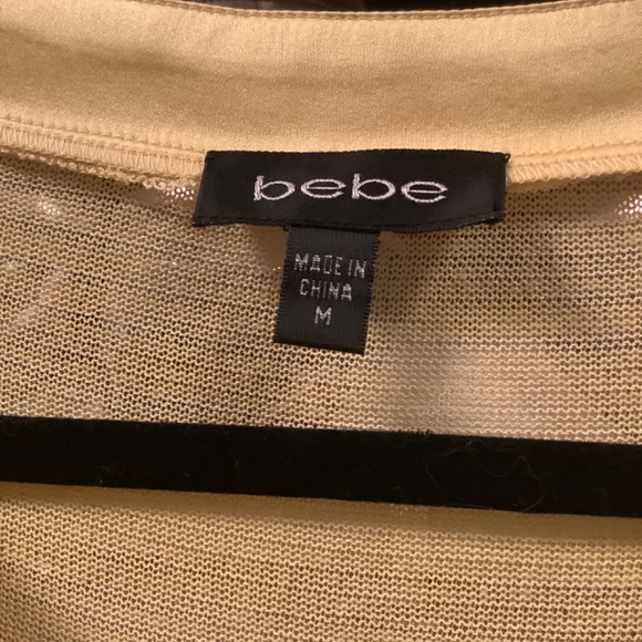 bebe 3/4 sleeve Butter Yellow top - Picture 3 of 4